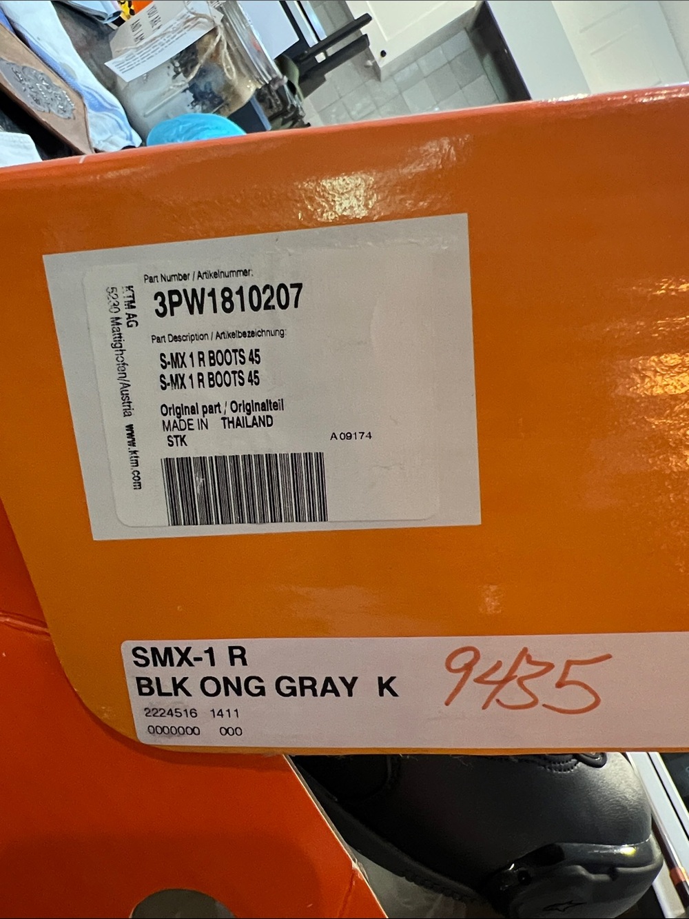 KTM Men's Black & Orange Motorcycle Boots - Picture 2 of 7